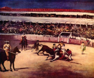 Bull fighting scene Eduard Manet Oil Paintings